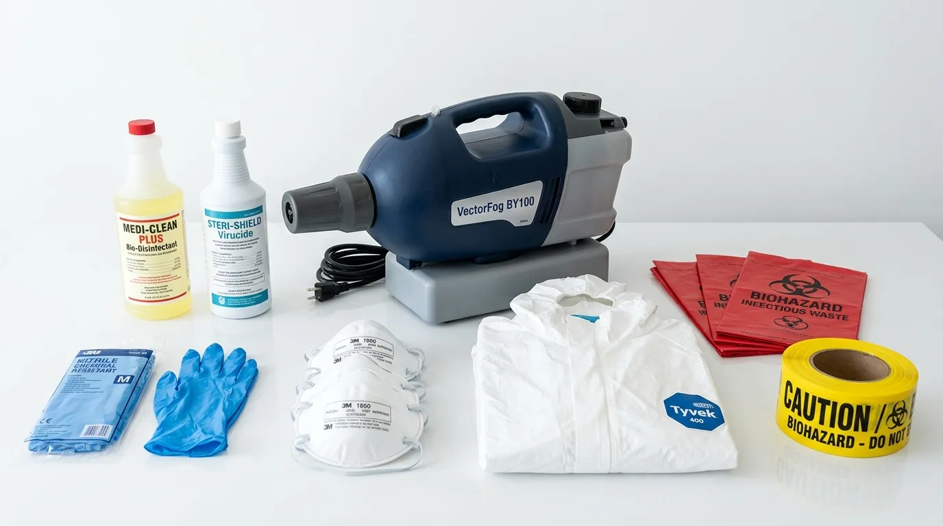 Professional biohazard remediation crew working in Zephyrhills West